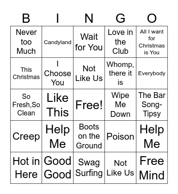 Christmas Bingo- Ace Edition Bingo Card