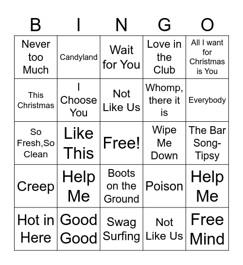 Christmas Bingo- Ace Edition Bingo Card