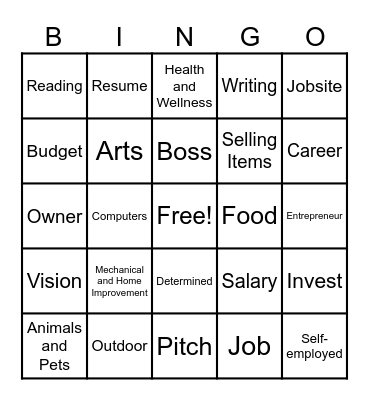 Fall Semester BINGO Game Bingo Card