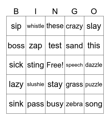 Levi Bingo Card