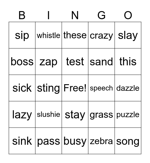 Levi Bingo Card