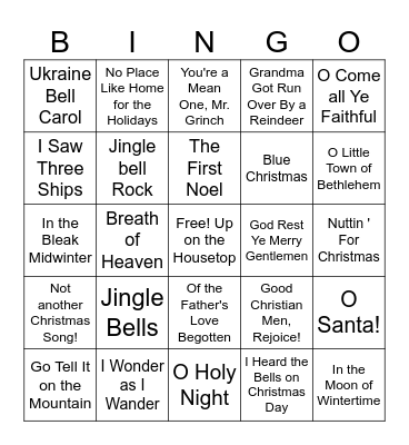 Christmas Bingo Card