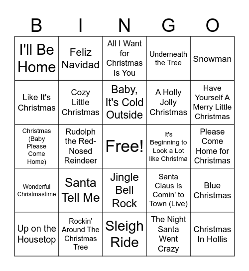 X-mas Bingo Card