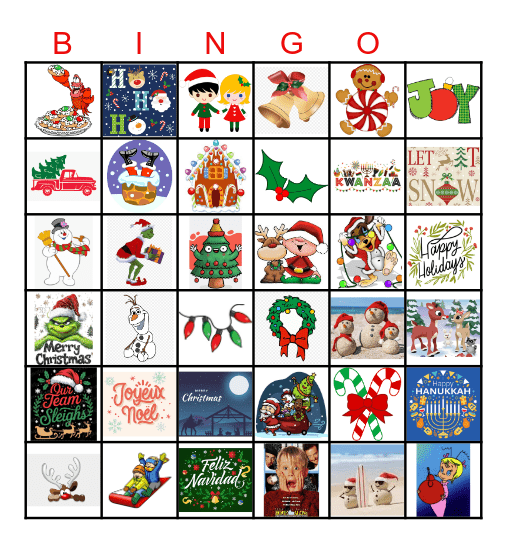 Christmas Bingo Card