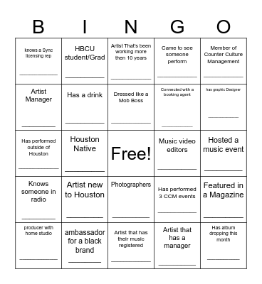 CULTURE SHIFT Bingo Card