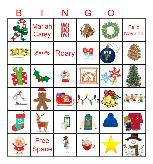 SF Holiday Bingo Card