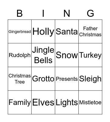 Christmas Bingo Card