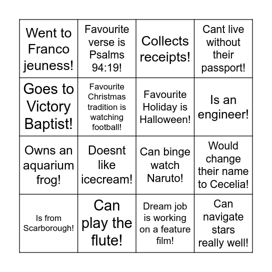 Enroute Bingo! Bingo Card