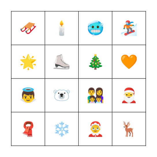 Christmas Bingo Card