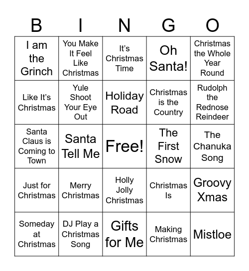 Now Christmas! Bingo Card