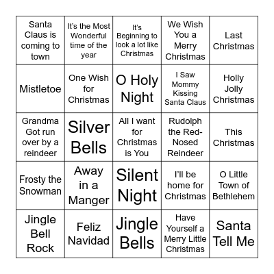 Christmas Singo Bingo Card