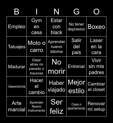 Bingo Life Bingo Card