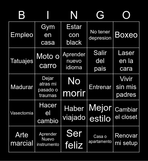 Bingo Life Bingo Card