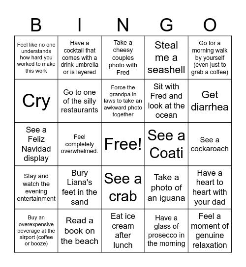 Kasia's Mexico 2025 Bingo Card