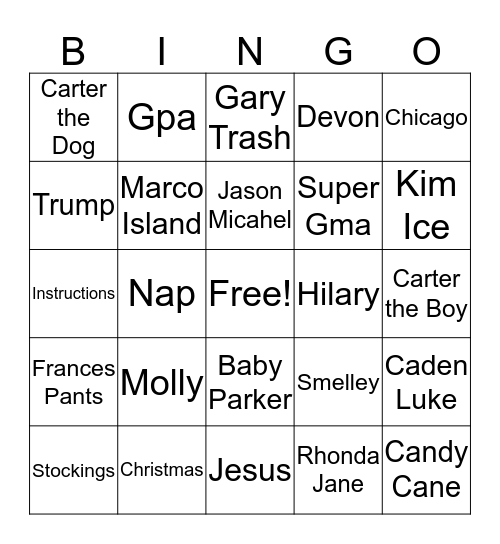 Sims Bingo  Bingo Card