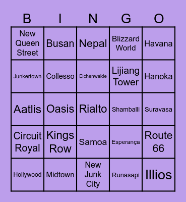 Overwatch Bingo Card