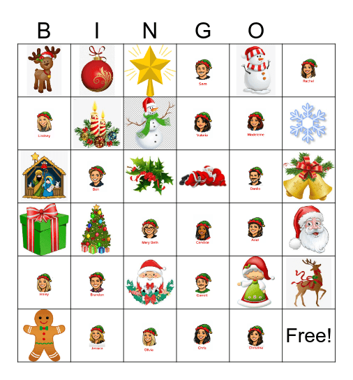 Design Holiday Bingo 2025 Bingo Card