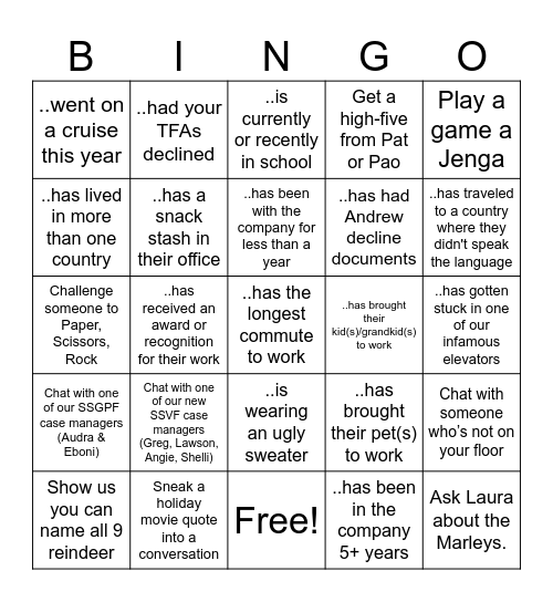 Yule Lingo Bingo! Bingo Card