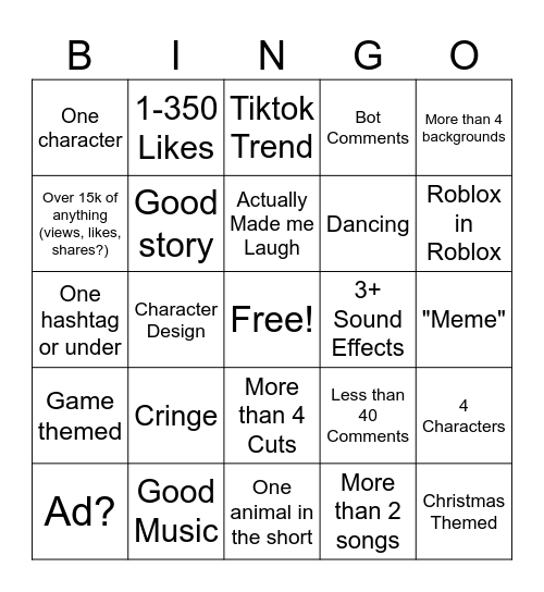 Clip It Bingo Card Bingo Card