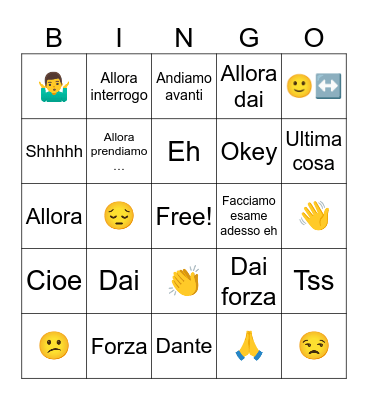 Arturo Bingo Card
