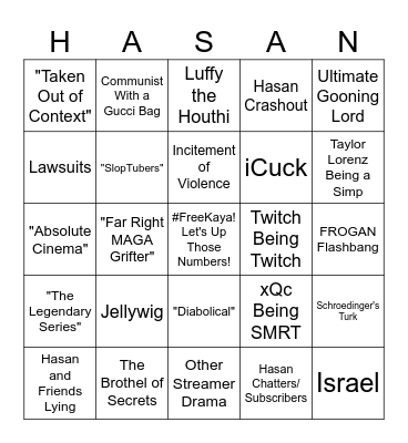 MorePegasus Bingo! Bingo Card