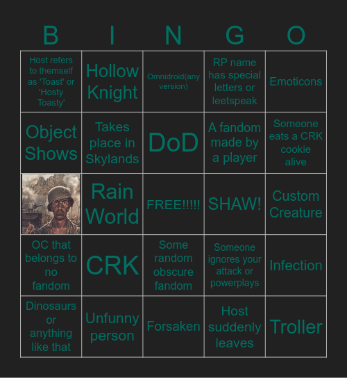 Fandoms Bingo Card