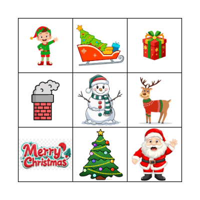 Merry Christmas Bingo Card