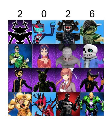 Fortnite 2026 Wishlist Bingo Card