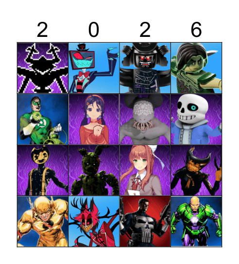 Fortnite 2026 Wishlist Bingo Card