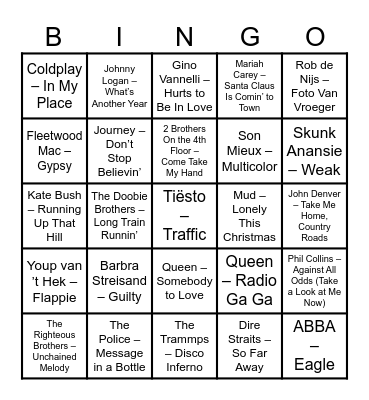 Ronde 2 Bingo Card