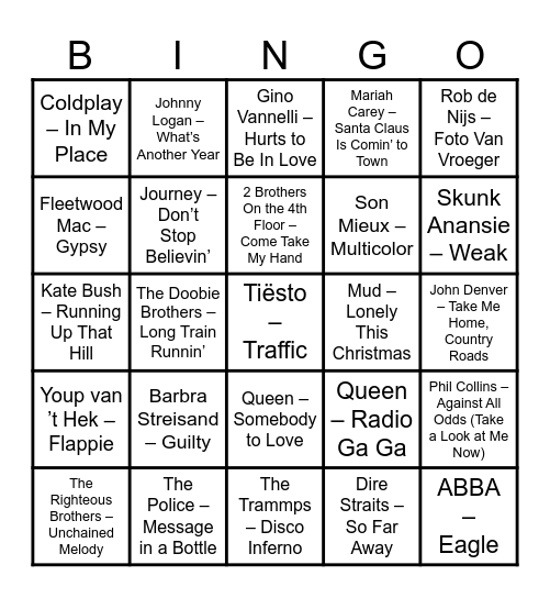 Ronde 2 Bingo Card