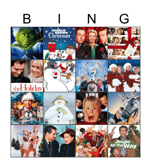 Christmas Movie Bingo Card