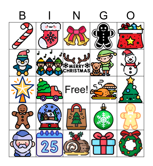 Christmas 2025 Bingo Card