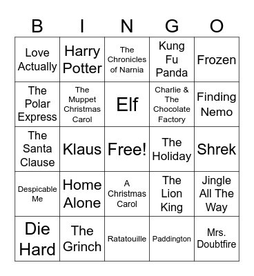 The Final Draft Bingo Card