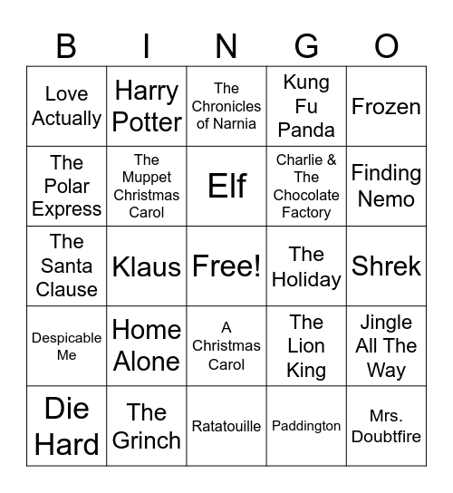 The Final Draft Bingo Card