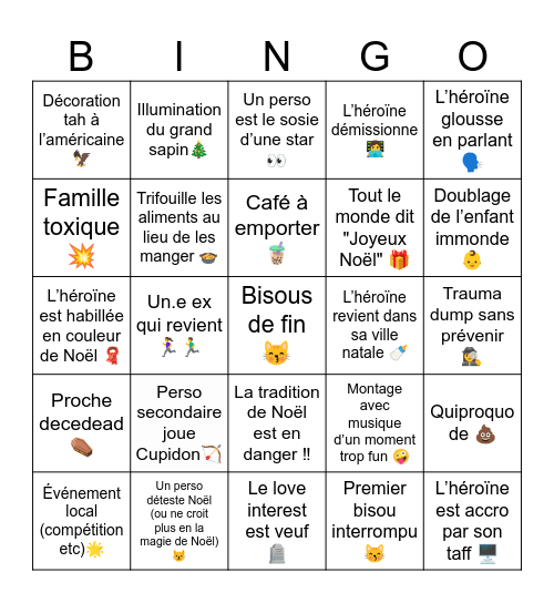 Bingo de Noël Bingo Card
