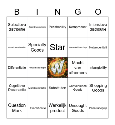 Marketing kerstbingo Card