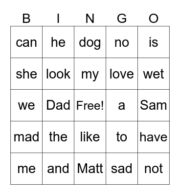 Holiday Bingo! Bingo Card