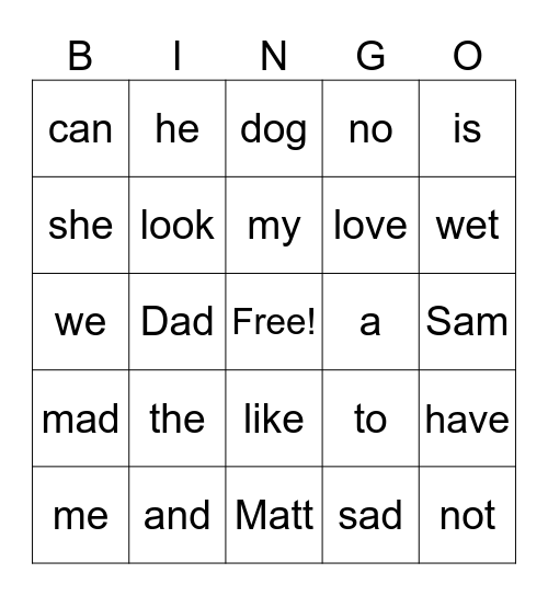 Holiday Bingo! Bingo Card