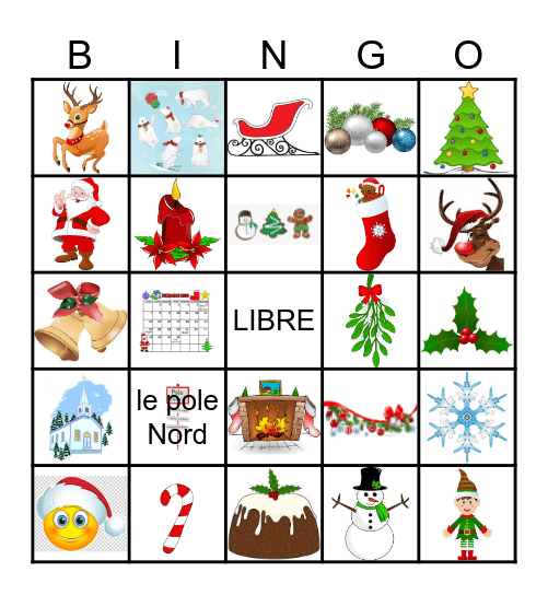 Noel Bingo Card