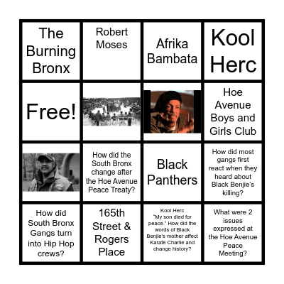 Rubble Kings Bingo Card