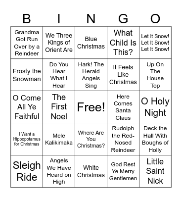 IT'S CHRISTMAS!!! Bingo Card