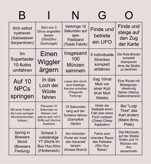 Rosenhaftes Bingoo Bingo Card