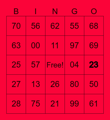 Fast and Furious Bingo Card