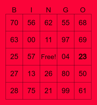 Fast and Furious Bingo Card