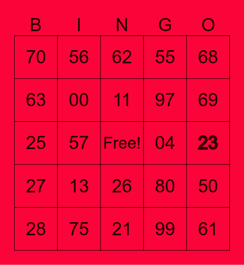 Fast and Furious Bingo Card