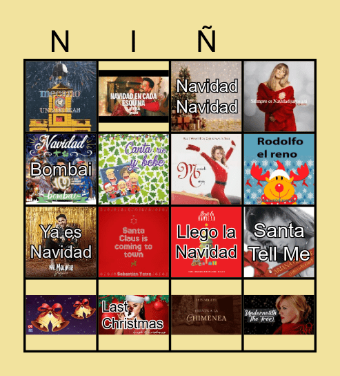 Bingo Navideño Bingo Card
