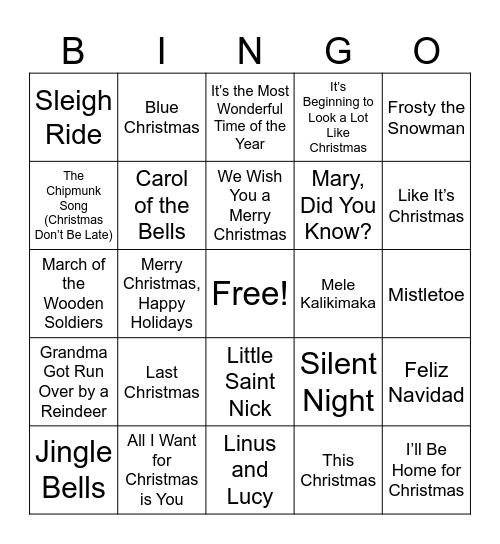 Christmas Singo 🎄 Bingo Card