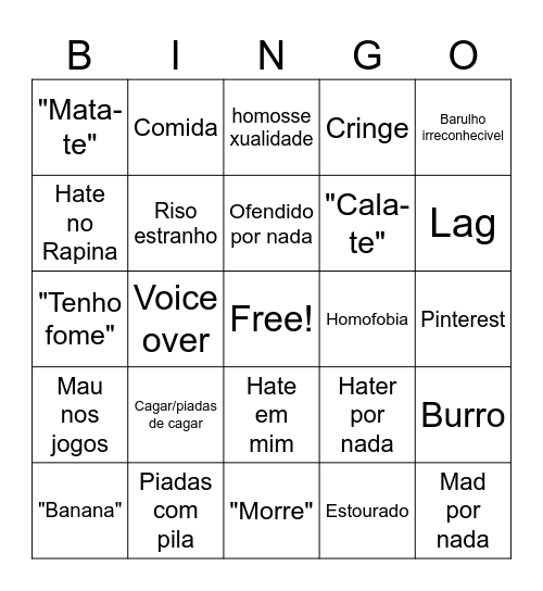 Theus card Bingo Card