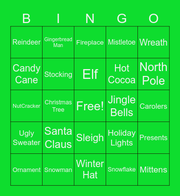 Holiday Bingo Card